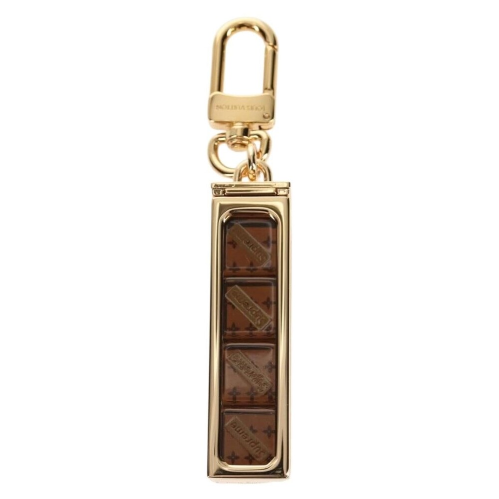 Louis Vuitton Key Holder Dice Bag Charm Metal Brown Mp2072